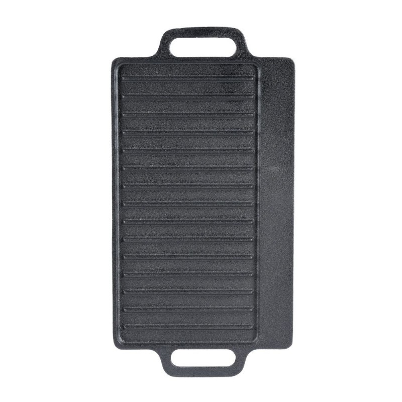 Kétoldalas öntöttvas grill lemez, 38x23 cm - 