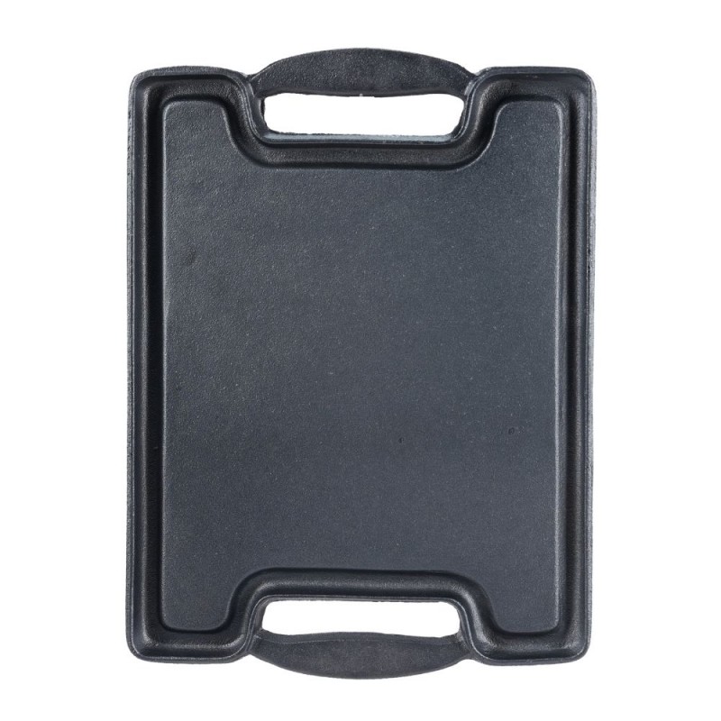 Kétoldalas öntöttvas grill lemez, 36x25 cm | Öntöttvas lemez |  |