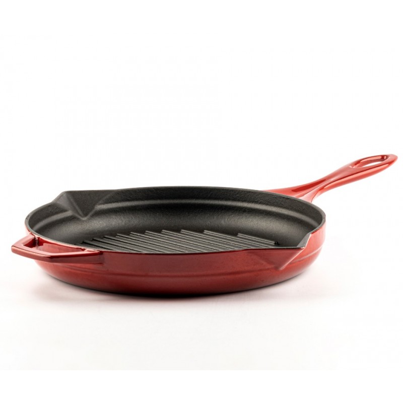 Zománcozott öntöttvas grill serpenyő Solagio, Rubin, Ф28cm - 