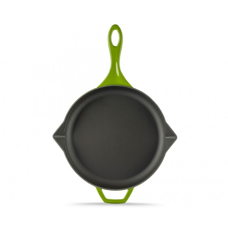 Zománcozott öntöttvas serpenyő Hosse, Bamboo, Ф28cm | Lapos öntöttvas serpenyő | Öntöttvas serpenyő |