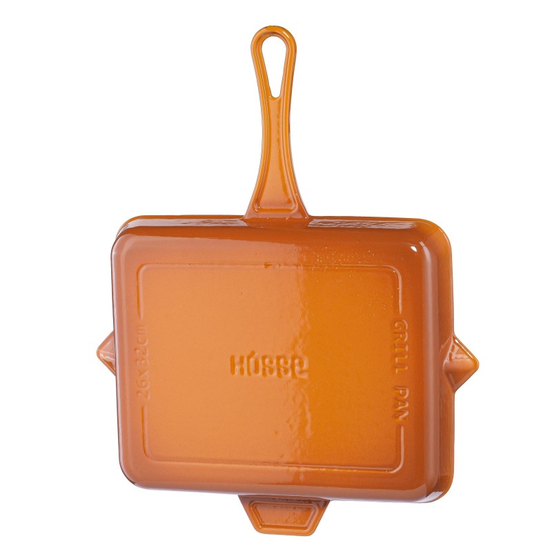 Zománcozott öntöttvas grill serpenyő Hosse, Dijon, 26x32cm | Öntöttvas grill serpenyő | Öntöttvas serpenyő |