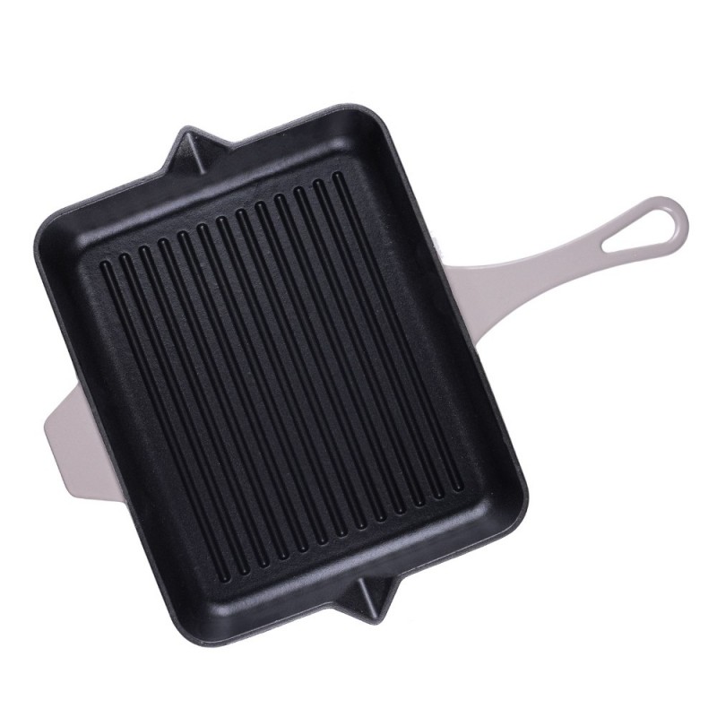 Zománcozott öntöttvas grill serpenyő Solagio, Ivory, 26x32cm - 