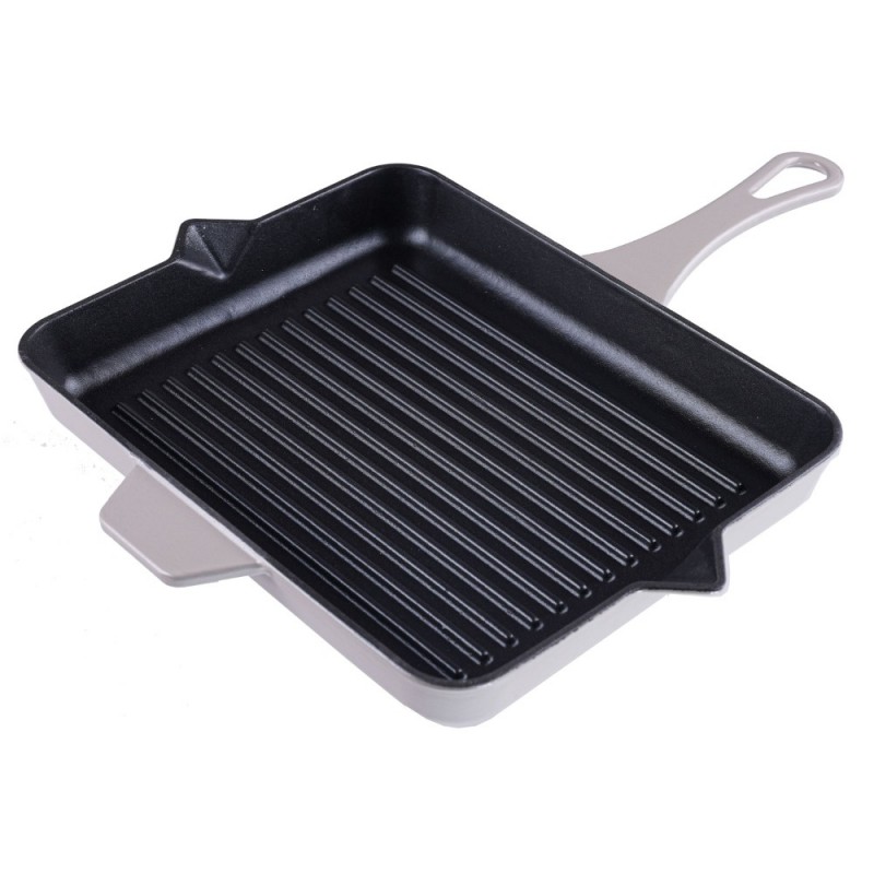 Zománcozott öntöttvas grill serpenyő Solagio, Ivory, 26x32cm - 