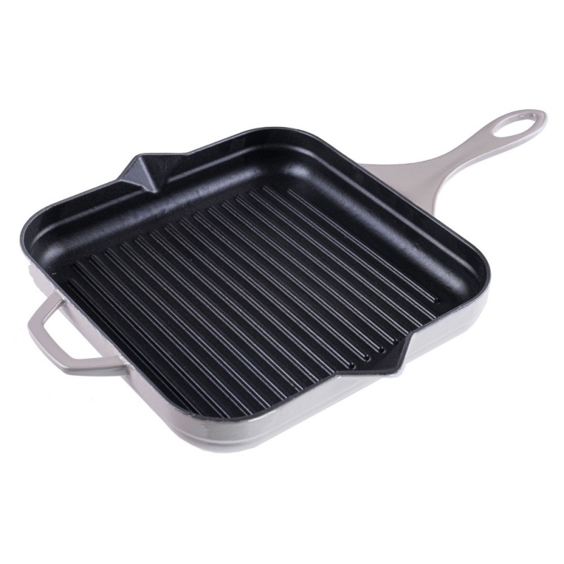 Zománcozott öntöttvas grill serpenyő Solagio, Ivory, 28x28cm - 